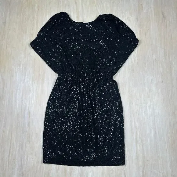 Calvin Klein | Dresses | Calvin Klein Black Sequin Blouson Festive Sparkle  Glam Party Cocktail Dress 4 | Poshmark